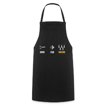 bier bierzelt "" bierkasten - Kochschürze - Schwarz - Vorne - AI Model Male 185 dark (185cm)