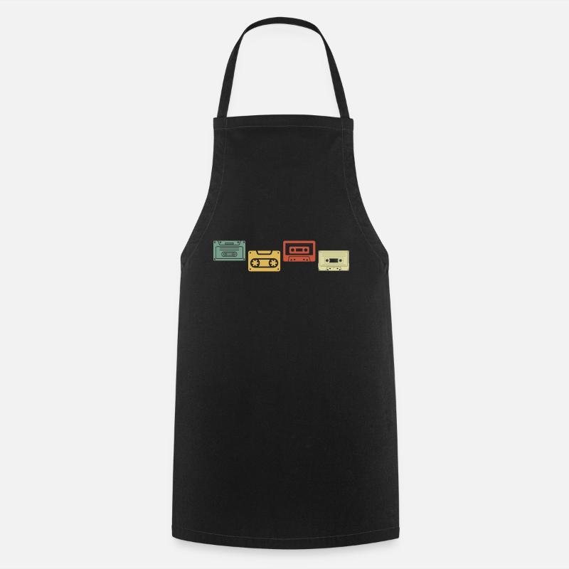 Cassette rétro vintage - Tablier de cuisine - noir