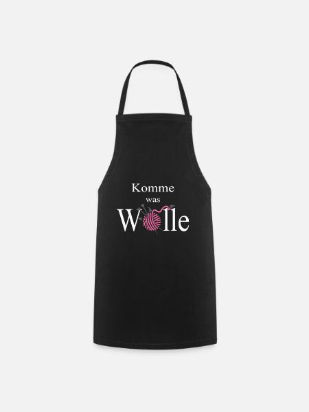 Wolle - Kochschürze - Schwarz