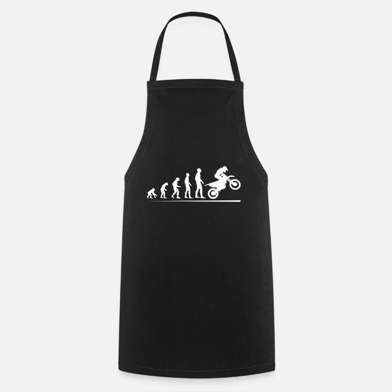 Motocross Evolution white - Cooking Apron - black