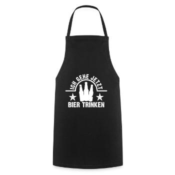 Bier trinken Saufen Party Urlaub Feiern Alkohol - Kochschürze - Schwarz - Vorne - AI Model Male 185 dark (185cm)