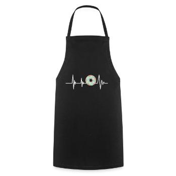 Lifeline and Donut - Cooking Apron - black - Front - AI Model Male 185 dark (185cm)