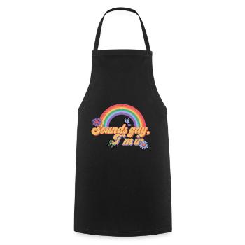 Schwul Lesbisch Regenbogen T-Shirt Geschenkidee - Kochschürze - Schwarz - Vorne - AI Model Male 185 dark (185cm)