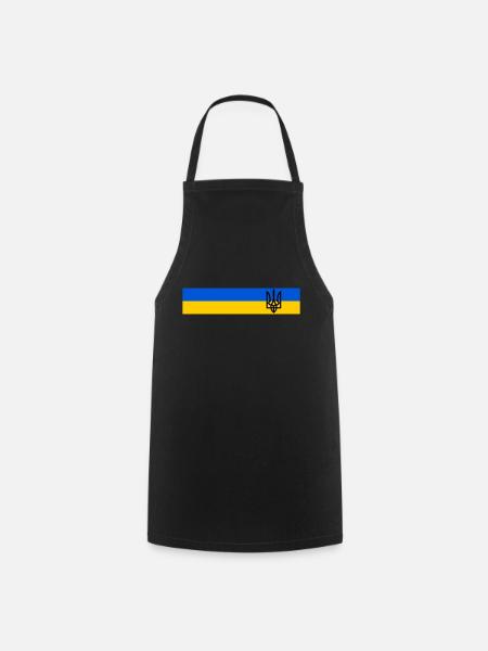 UKRAINE Sportlich - Kochschürze - Schwarz