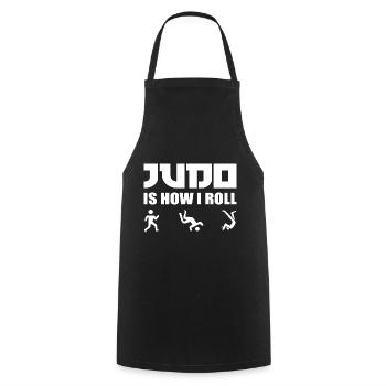 Judo-Kampfkunst Judoka - Kochschürze - Schwarz - Vorne - AI Model Male 185 dark (185cm)