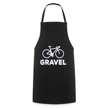 Vélo de gravier Glitch Cyclist Bikepacker Bike - Tablier de cuisine - noir - Devant - AI Model Male 185 dark (185cm)