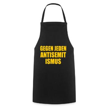 Gegen jeden antisemitismus - Kochschürze - Schwarz - Vorne - AI Model Male 185 dark (185cm)