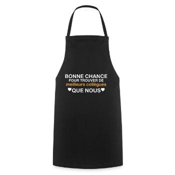 Man Humor Co-worker Departure Gift - Cooking Apron - black - Front - AI Model Male 185 dark (185cm)
