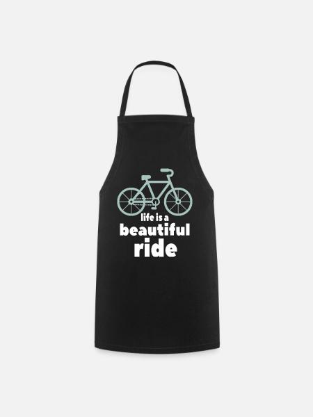 Fahrrad Spruch - Kochschürze - Schwarz