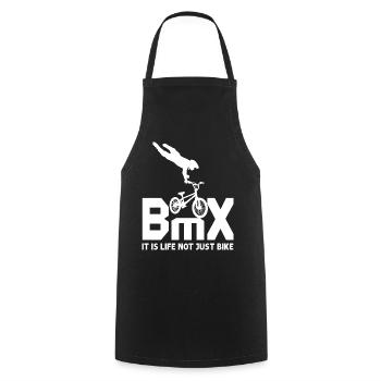 BMX Eine Möglichkeit, Geschenk Papa und Sohn zu leben - Kochschürze - Schwarz - Vorne - AI Model Male 185 dark (185cm)