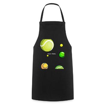 Padel - Gift for padel player - Cooking Apron - black - Front - AI Model Male 185 dark (185cm)