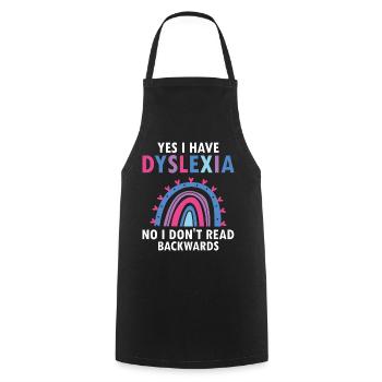 Dyslexia Therapy for Dyslexia Month - Cooking Apron - black - Front - AI Model Male 185 dark (185cm)
