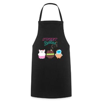 Sweets Besties - Tablier de cuisine - noir - Devant - AI Model Male 185 dark (185cm)