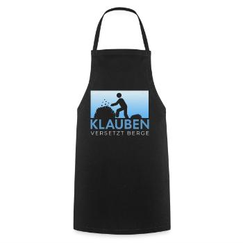Klauben versetzt Berge Garten Humor Illustration - Kochschürze - Schwarz - Vorne - AI Model Male 185 dark (185cm)