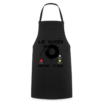 Sport Training Cadeau Muculation WOD - Tablier de cuisine - noir - Devant - AI Model Male 185 dark (185cm)