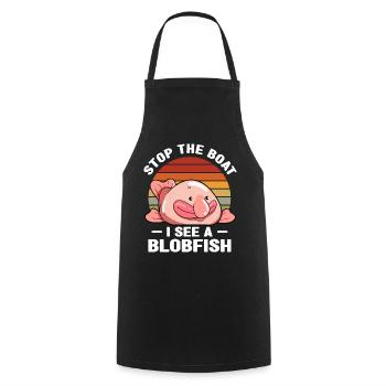 Blobfisch | Fische Aquaristik Blobfische Geschenke - Kochschürze - Schwarz - Vorne - AI Model Male 185 dark (185cm)