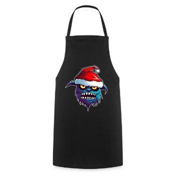 Ugly Christmas Monster - Cooking Apron - black - Front - AI Model Male 185 dark (185cm)