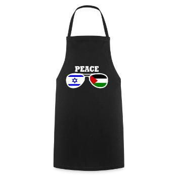Free Palestine Israel peace - Tablier de cuisine - noir - Devant - AI Model Male 185 dark (185cm)