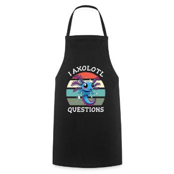 I axolotl questions - Cooking Apron - black - Front - AI Model Male 185 dark (185cm)
