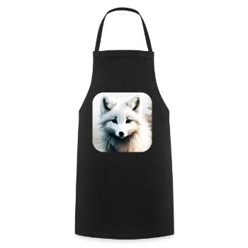 Cool Polar Fox - Cooking Apron - black - Front - AI Model Male 185 dark (185cm)