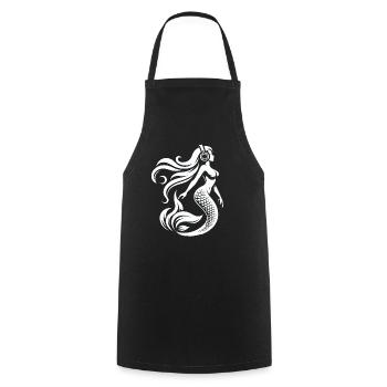 La sirène DJ - Tablier de cuisine - noir - Devant - AI Model Male 185 dark (185cm)