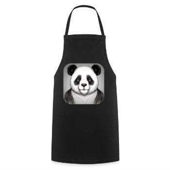 Cool Panda - Cooking Apron - black - Front - AI Model Male 185 dark (185cm)