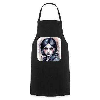 Fille punk gothique cool - Tablier de cuisine - noir - Devant - AI Model Male 185 dark (185cm)