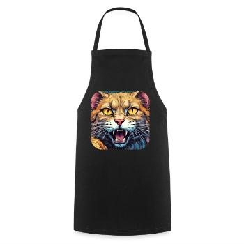 Chat sauvage - Tablier de cuisine - noir - Devant - AI Model Male 185 dark (185cm)