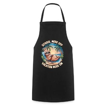 Last day of school Vacation mode on - Cooking Apron - black - Front - AI Model Male 185 dark (185cm)