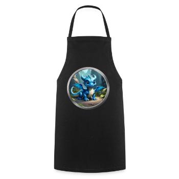 Dragon Animal - 2 - Cooking Apron - black - Front - AI Model Male 185 dark (185cm)