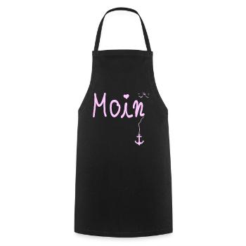 Moin Welcome Moin with Seagull - Cooking Apron - black - Front - AI Model Male 185 dark (185cm)
