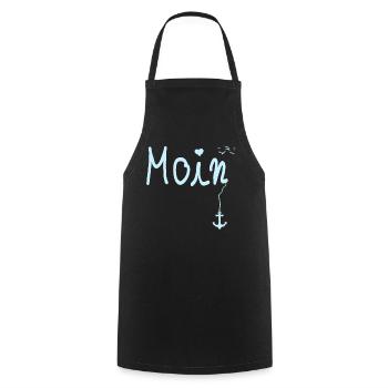 Moin Welcome Moin with Seagull - Cooking Apron - black - Front - AI Model Male 185 dark (185cm)