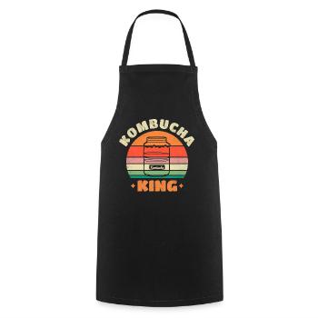 Kombucha King - Kochschürze - Schwarz - Vorne - AI Model Male 185 dark (185cm)