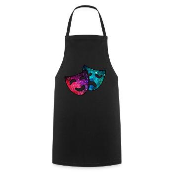 Théâtre Cosmique - Tablier de cuisine - noir - Devant - AI Model Male 185 dark (185cm)