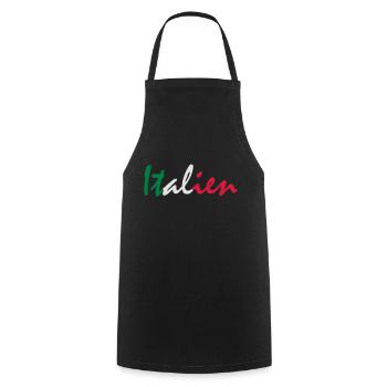 italy - Cooking Apron - black - Front - AI Model Male 185 dark (185cm)