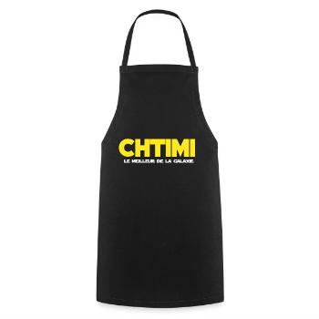 Chtimi ch'timi cadeau drôle chti ch'ti - Tablier de cuisine - noir - Devant - AI Model Male 185 dark (185cm)