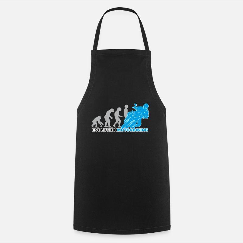 evolution motorbiking, motorcycle, motorcycling - Cooking Apron - black