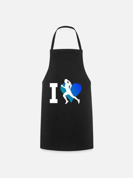 Jogging Men's Running Jogging Race Fitness - Cooking Apron - black