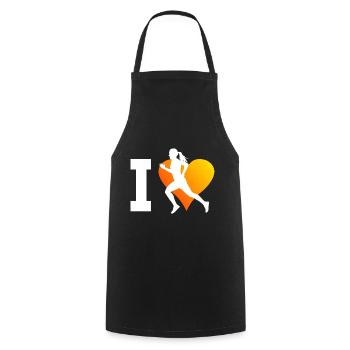 Jogging Running Jogging Fitness Course Hommes - Tablier de cuisine - noir - Devant - AI Model Male 185 dark (185cm)