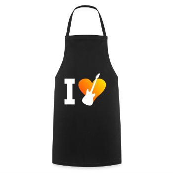 Guitar Men Guitar Guitarist Women Guitar Playe - Cooking Apron - black - Front - AI Model Male 185 dark (185cm)