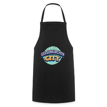 Gelsenkirchen Germany Font Pop Art Comic - Cooking Apron - black - Front - AI Model Male 185 dark (185cm)