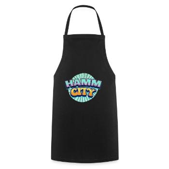 Hamm Germany City Font Pop Art Comic - Cooking Apron - black - Front - AI Model Male 185 dark (185cm)
