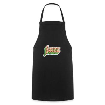 Musique jazz vintage - Tablier de cuisine - noir - Devant - AI Model Male 185 dark (185cm)