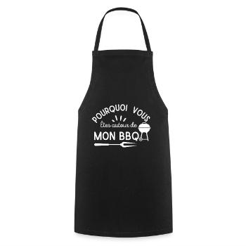 Mon bbq - Tablier de cuisine - noir - Devant - AI Model Male 185 dark (185cm)