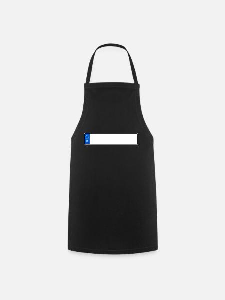 License plate DIN 520x110 - Cooking Apron - black