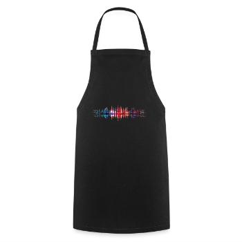 British wave length - Cooking Apron - black - Front - AI Model Male 185 dark (185cm)