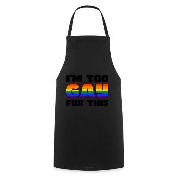 LGBTQ+ Fun Party Together Friends Pride - Cooking Apron - black - Front - AI Model Male 185 dark (185cm)