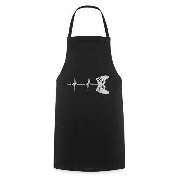 Heartbeat Games - Cooking Apron - black - Front - AI Model Male 185 dark (185cm)