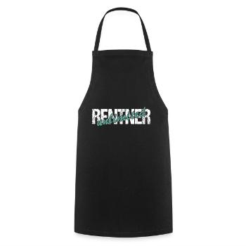 Rentner unlimited - Kochschürze - Schwarz - Vorne - AI Model Male 185 dark (185cm)