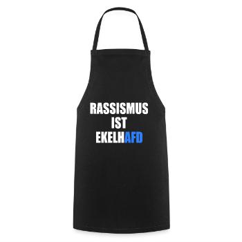 rassismus ist ekelhafd - Kochschürze - Schwarz - Vorne - AI Model Male 185 dark (185cm)